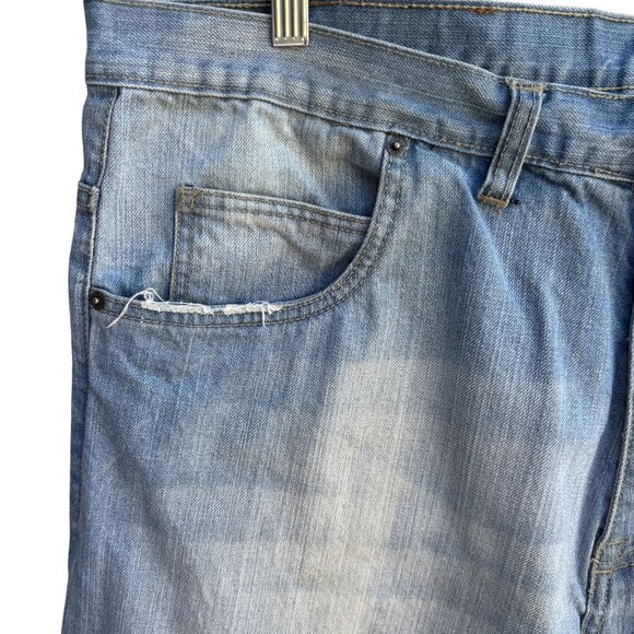 G Unit Heavy Weight Wear Vintage Mens Streetwear Hip Hop Blue Denim Shorts 44 - Picture 6 of 10